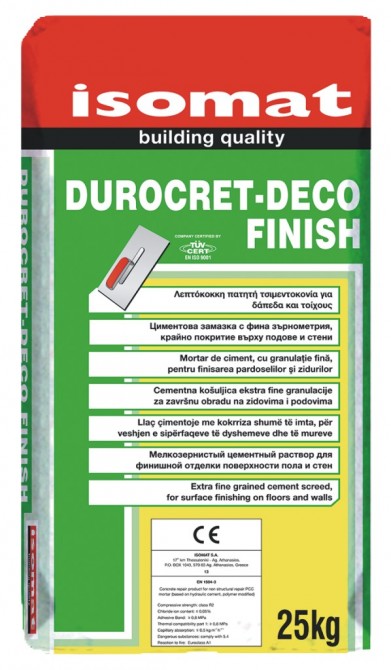 Durocret Deco Finish (Πατητή Τσιμεντοκονία για Δάπεδα & Τοίχους)