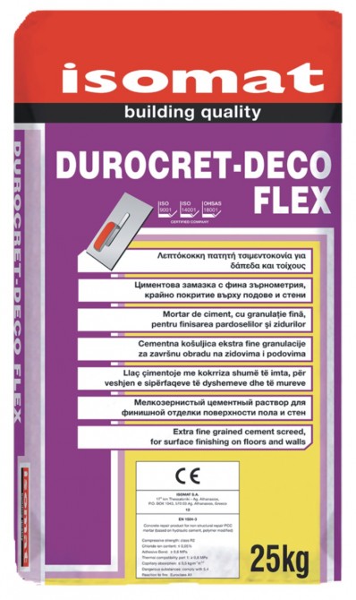 Durocret Deco Flex (Πατητή Τσιμεντοκονία για Δάπεδα & Τοίχους)