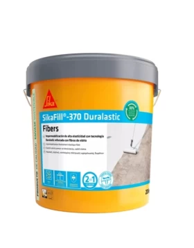 SikaFill®-370 Duralastic Fibers (Fiber-reinforced, acrylic, elastic liquid-applied waterproofing coating for flat roofs)